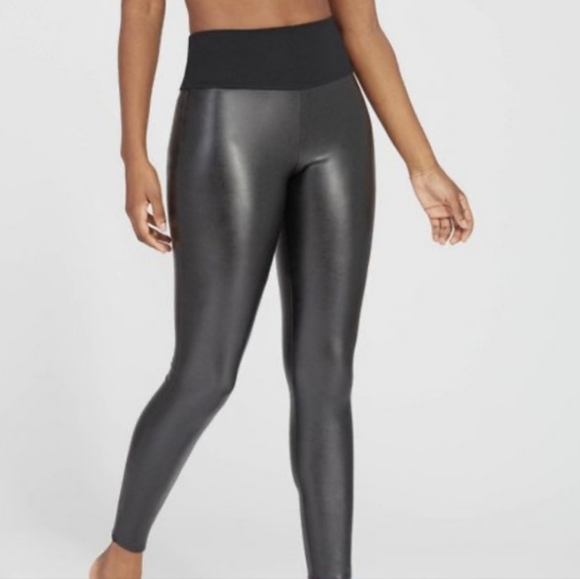 Assets By Spanx Pants - Assets by Spanx Faux Leather Shaping Leggings Size Small